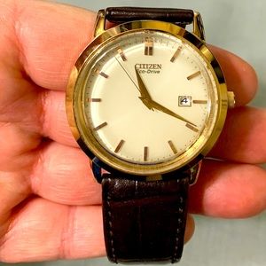 Citizen Eco-Drive Wrist Watch with Leather…